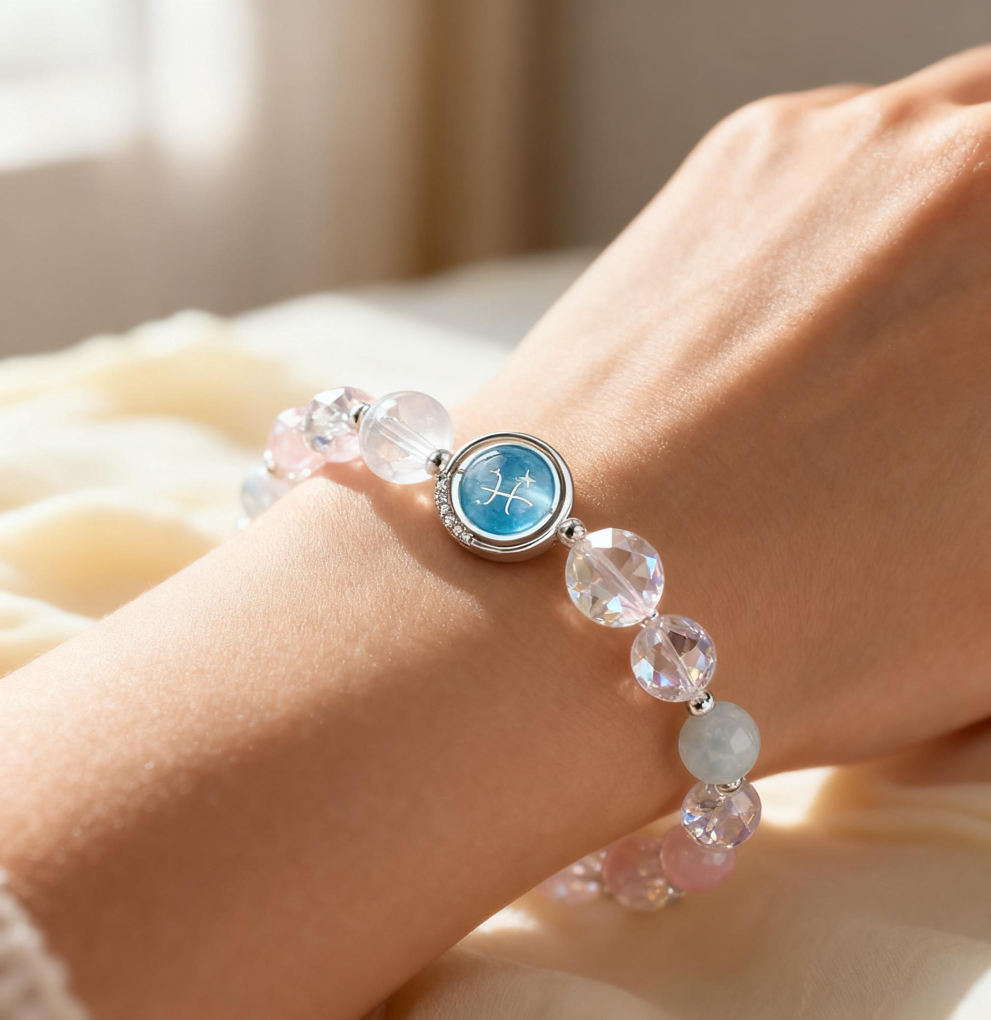 Pisces - 12 Zodiac Crystal Bracelet